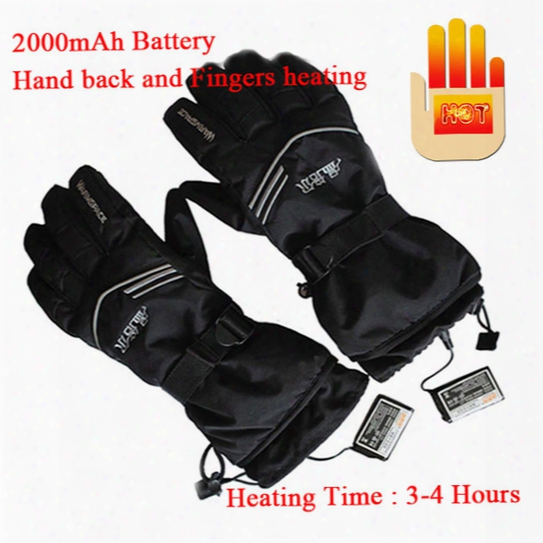 Wholesale- Newest! Usb Electric Heating Gloves Outdoor Lithium Battery Self Heating Gloves Fingers And Back Hand Heating