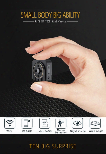 Wifi Ip Camera 720p Hd Wireless Mini Spy Cameras Indoor/outdoor Mini Dv Night Vision Hidden Video Recorder Ome Security Surveillance Cam