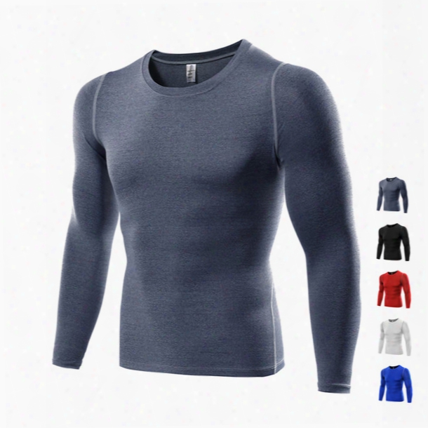 Winter Brand Gym Fitness Shirt Long Sleeves Men Sports Outdoor Exercise Fitness Shirt Quickly Dry Fit Compression Running Training Wear