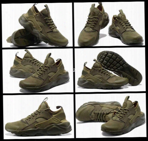 2017 Air Huarache Iv Running Shoes For Men Women,high Quality Army Green Sports Sneakers Huaraches Outdoor Huraches Athletic Shoes 36-45