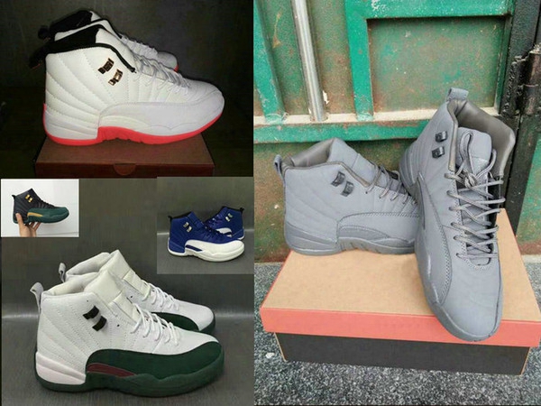 2017 High Air Retro 12 Xii Men Basketball Shoes Men&#039;s Sneaker Female Athletic Trainer 12s Sports Shoe Colors Grey Red Bule Green New Arrive.