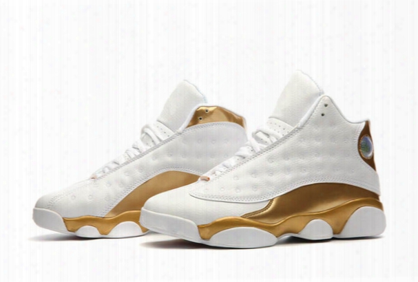 2017 New Air Retro 13 Men Basketball Shoes Golden White Dmp Defining Moments Sports Designer Shoe Trainers Running Sneakers Free Shipping