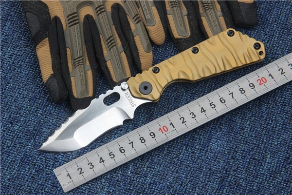 2017 Strider Black Dragon D2 Tactical Folding Knife Tc4 Titanium Alloy Handle Outdoor Hiking Hunting Survival Pocket Knife Military Edc Tool