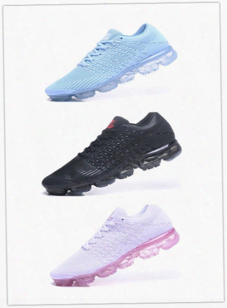 2018new Vapormax Men Running Shoes For Men Sneakers Knitting Outdoor Trainers Athletic Sport Shoe Drop-plastic Surface Full Palm Aair Cushion