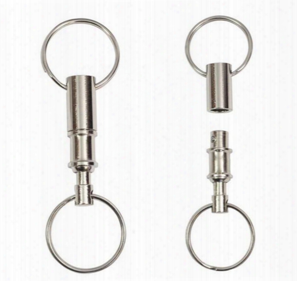 300pcs Edc Outdoor Equipment Detachable Pull Apart Quick Release Keychain Alloy Keyrings For Camping