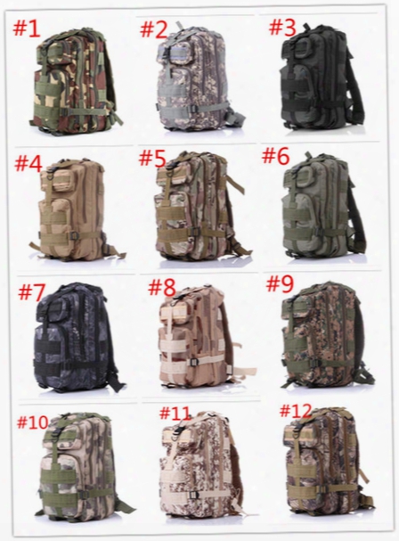 30l 3p Backpack Waterproof Outdoor Trekking Tactical Camping Military Sports Rucksacks Backpacks Classic Bag Multi Color Dhl Free