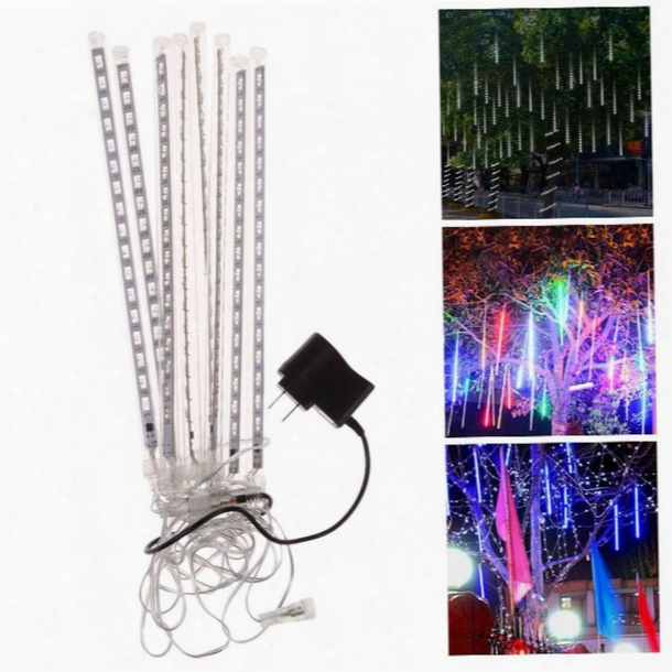 50cm 240led Meteor Shower Rain Tube Led Christmas Light Wedding Party Garden Xmas String Light Outdoor Holiday Lighting 100-240v