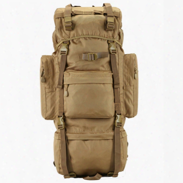70l Large Capacity Metal Steel Frame Bag Men&#039;s New Military Backpack Outdoor Sport Waterproof Nylon Backpacks Free Shipping