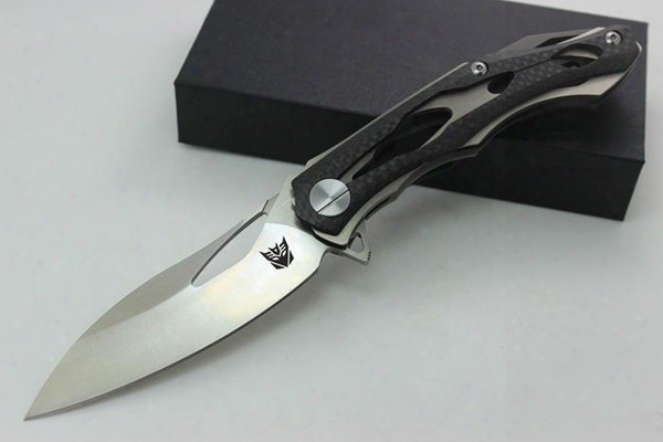 Alexey Konygin Decepticon 2 Knife S35vn Blade Carbon Fiber + Titanium Handle Folding Knife Tactical Survival Outdoor Tool