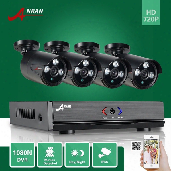 Anran Surveillance 4ch Hdmi 1800n Ahd Dvr 1800tvl 720p 3 Array Ir Night Outdoor Waterproof Bullet Video Security Cameas Cctv Systems