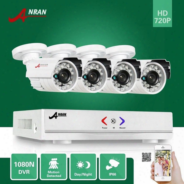 Anran Surveillance Hdmi 4ch  Ahd 1080n Dvr Hd Day Night 1800tvl 24ir Waterproof Outdoor Camera Cctv Home Security Systems