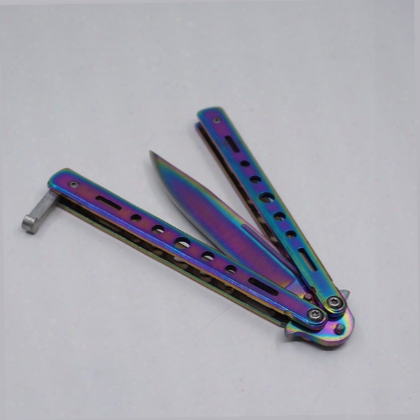 Butterfly Balisong Folding Training Knives 440c Titanium Free-swinging Knife Pocket Hunting Survival Tactical Knife Outdoor Gear Multi Tool