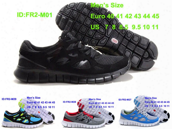 Cheap Wholesale Athletic Mens Sporting Free Run 2 Sneakers Shoes Mesh 2012 Running Shoes, 40-45
