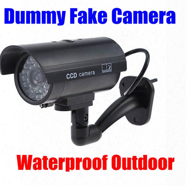 Fake Camera Dummy Emulational Decoy Outdoor Bullet Cctv Ir Wireless Home Security Cameras Flash Light Red Led Flashes