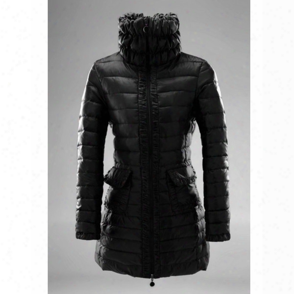 Fashion Long Jacket Women Winter Coat Stand Collar Coats Puffer White Duck Down Zipper Outdoor Outerwear