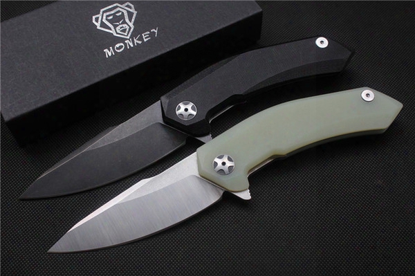 Free Shipping, High Quality Monkey Folding Knife Zt0095, Blade:440c(stain/black),handle G10,outdoor Camping Hunting  Hand Tools,wholesale