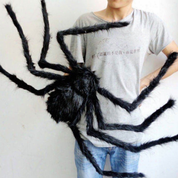 Halloween Decoration Black Spider Spider Halloween Decoration Haunted House Prop Indoor Outdoor Black Giant 3 Size