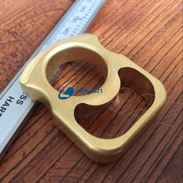Handmade Edc Tools Bottle Opener Solid Brass Tiger Finger Key Chain Ring Tactical Outdoor Self Defense Survive First Aid Broken Windows