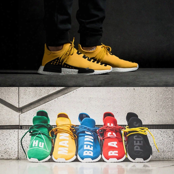 High-quality Human Race Pharrell Williams X Real Boost Nmdreal Boost Running Shoes Top Athletic Mens Otudoor Boost Training Sneaker Shoes