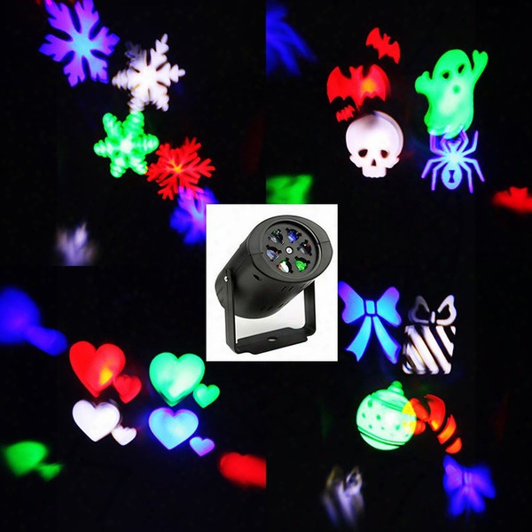 Laser Projector Lamps Led Stage Light Heart Snow Spider Bowknot Bat Christmas Party Landscape Light Garden Lamp Outdoor Lighting