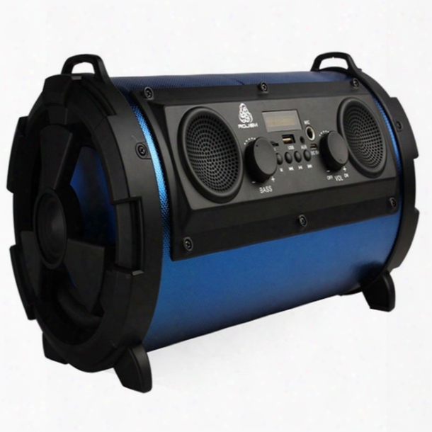 Latest 16w 2.1 Ch Portable Outdoor Subwoofer Speaker 360 Surround In 2 Colors With 2000mah Battery Support Usb Aux In Micro Sd