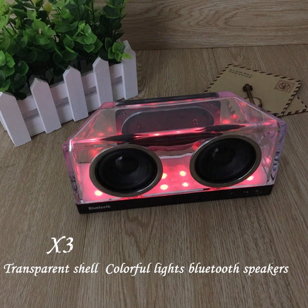 Led Crystal X3 Bluetooth Speakers Subwoofer Mini Speaker Portable Wireless Mini Bluetooth Speaker Amplifier For Music Outdoor Handfree