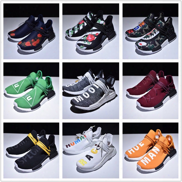 Limited Sale 2018 New Human Race Pharrell Williams Nmd Fear Of God Hu Men Basketball Running Designer Shoes Sneakers Brand Trainers