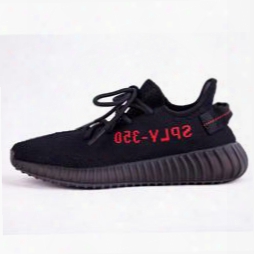 Luxury Bz0256 Sply-350 Black White 350v2 Boost Kanye West Men Women Running Outdoor Sneakers Fashion Shoes True Boost Heels Size12