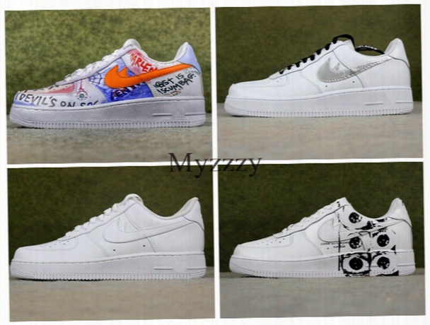 New Arrival F0 1supr Cdg Shoes F0 1 Dunk Basketball Shoes Sports Skateboarding Fo Ones White Custom Graffiti Outdoor Running Shoes