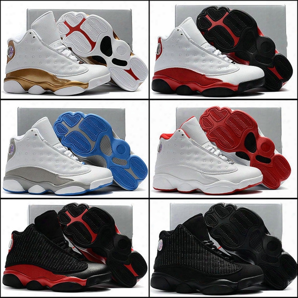 New Children Athletic Retro 13 Xiii Bred Dmp Kids Basketball Shoes Sneakers Boys Girls Youth Kid Basket Ball Sports Shoes Sneaker 28-35