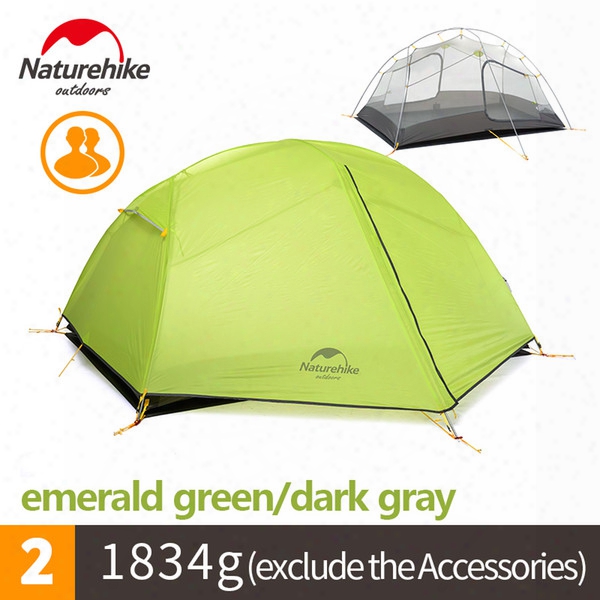 Nh New Paro 1-2 People Lightweight Outdoor Two Bedroom Double Silica Gel Tent Aluminum Alloy Pole Waterproof Sunscreen Camping(nh17t006-l)
