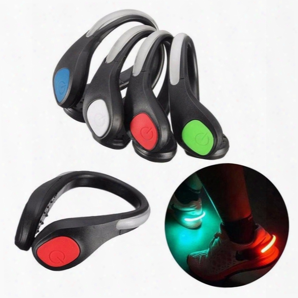 Darkness Running Sports Led Shoes Clip Wrist Safety Signal Plastic Led Shoes Clips Flash Luminous Light Outdoor Safety Shoes Clip