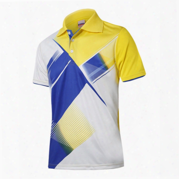 Short-sleeved Badminton Clothing Outdoor Sports Men And Women Couples Models Large Size Breathable Running Clothes Summer Lapel Collar Shirt