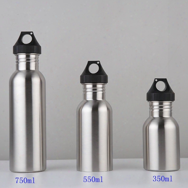 Stainless Steel Wide Mouth Drinking Water Bottle Outdoor Travel Sports Cycle Drink Bottles Kettle For Outdoor Tools