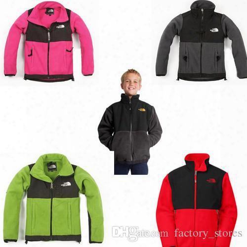 The North Children Winter Fleece Jacket Outwear Boys And Girls Outdoor Sports Awrm Coat Fashion Hooded Coat For Kids Free Dhl