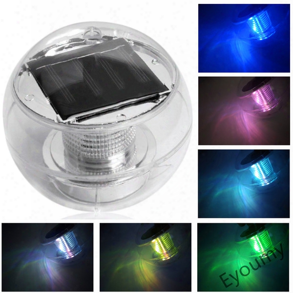 Waterproof Solar Power Color Changing Led Floating Ball Light 2v 60ma For Outdoor Garden Pond Path Landscape Night Lights