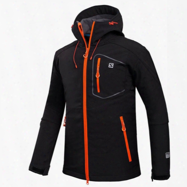 Wholesale-2016 Outdoor Shell Jacket Winter Brand Hiking Softshell Jerkin Men Windproof Waterproof Thermal For Hiking Camping