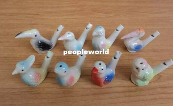 Wholesale Dropship New Arrival Water Bird Whistle Cl Ay Bird Ceramic Glazed Bird Whistle-peacock Birds 200pcs