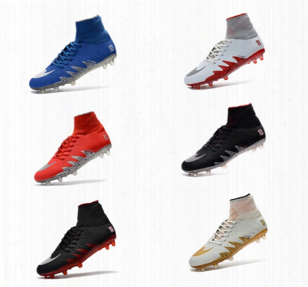 Wholesale Hypervenom Phantom Ii Soccer Cleats Mens Outdoor Sports Fg Football Boots Neymar Mixture Acc Soccer Shoes 39-45