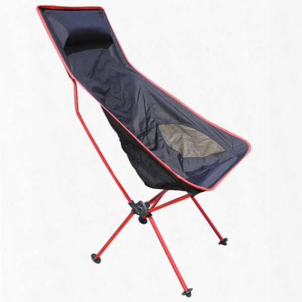 Wholesale- Red Traveling Light Line Folding Chair Armchair Outdoor Leisure Camping Portbale Fishing Chair Armchair Beach Chair