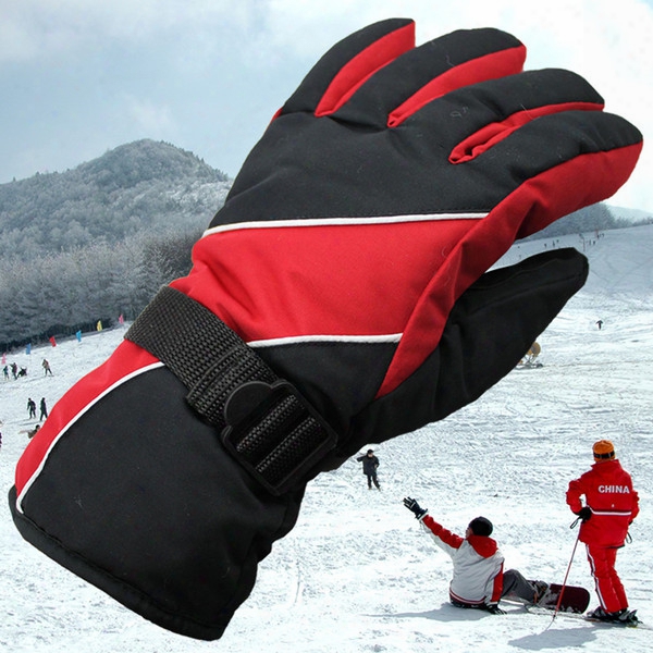 Winter Snow Waterproof Thicken Warm Ski Gloves Snowboard Mittens Cotton Fiber Lined Gloves For Outdoor Travel Z074