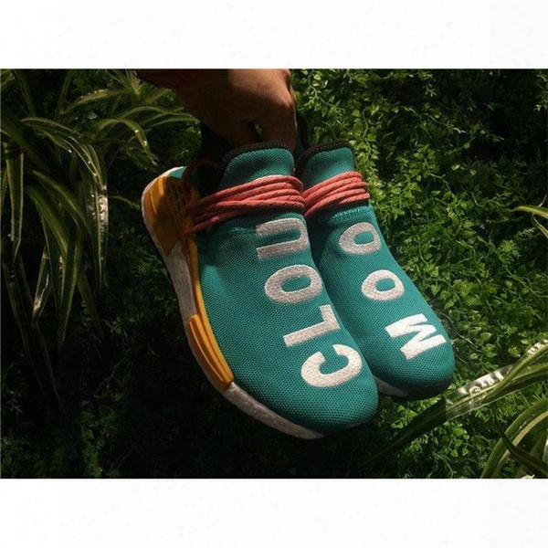 With Box Nmd Human Race Pharrell Williams Sun Glow Originals Nmd Runner Cloud Mood Running Shoes For Men Sneakers Nmds Women Sports Shoes