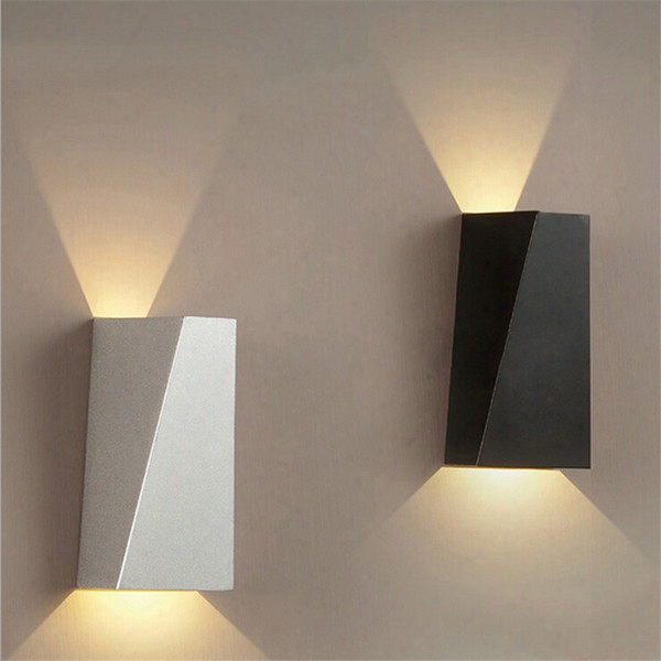 10w Led Modern Light Up Down Wall Lamp Square Spot Light Sconce Lighting Home Indoor Wall Lights Outdoor Waterproof Wall Lamps Black/white