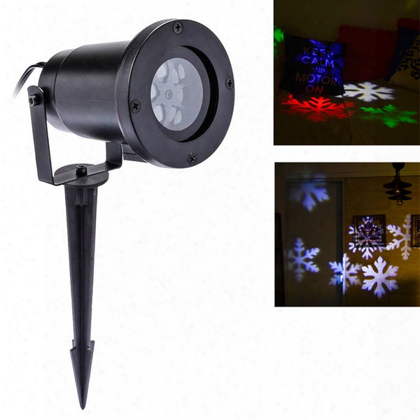 1pc Outdoor Laser Lights Waterproof Snowflake Led Projector Lights Rgb Lawn Spotlight For Xmas Holiday Garden Decoration