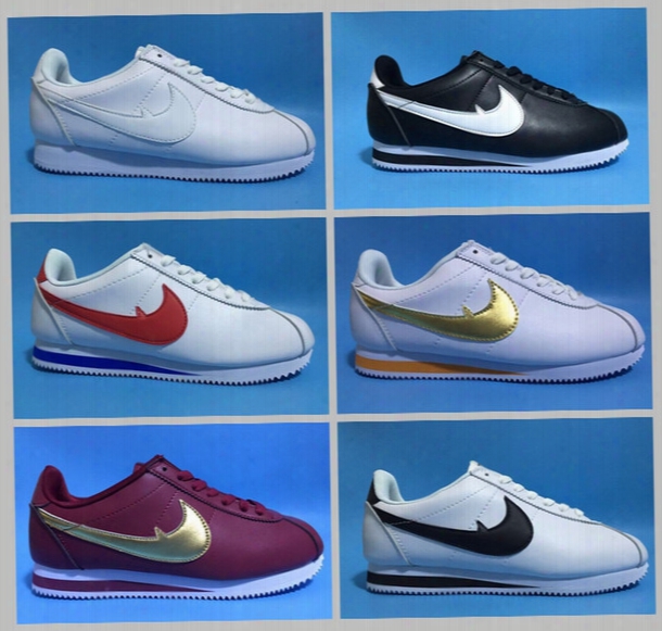 2017 Cortez Qs Leather Leisure Shells Famous Brand Casual Shoes Men Women Breathable Fashion Outdoor Sneakers Size 36-44