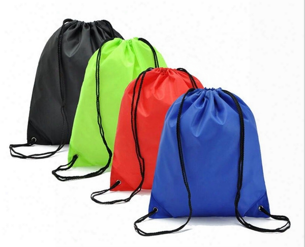 2017 Free Shipping Portable Waterproof Drawstring Backpack Polyester Shoulder Bag For Sports Travel Large Capacity Drawstring Bag