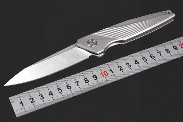 2017 New Design Ball Beraing Flipper Knife M390 Satin Blade Tc4 Titanium Handle Outdoor Camping Tactical Knife Knives Edc Pocket Knife