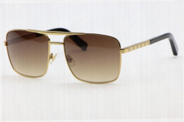 2017 New Men Brand Designer Sunglass Attitude Sunglasses Square Logo On Lens Metal Sunglasses Square Frame Outdoor Cool Deisgn L3258