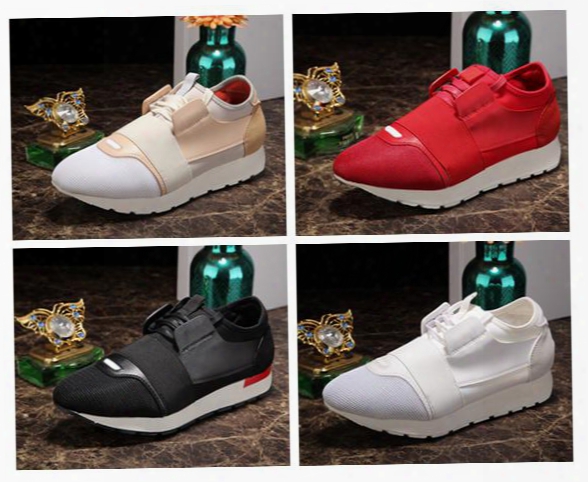 2017 New Name Brand Man Woman Casual Shoes White Red Fashion Patchork Leather Mesh Low Cut Runner Shoes Sneakers Lace-up Outdoors