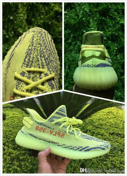 2017 New Released B37572 Semi Frozen Yellow 350 V2  Boost Zebra B37571 Blue Tint Sneakers B37573 Violet Size Us 5-13